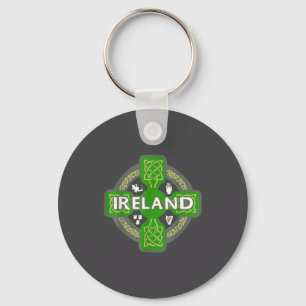 Chaveiro Irlanda Dia de São Patrício Cruz Celta Verde