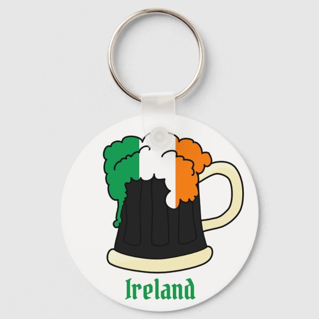 Chaveiro Irlanda Flag Guinness Beer (Frente)