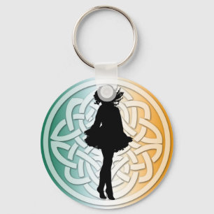 Chaveiro irlandês celta da bandeira da dança