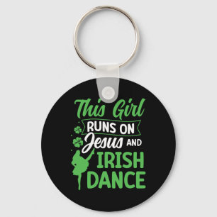 Chaveiro Irlandês Dançando Esta Garota Funciona Com Jesus E