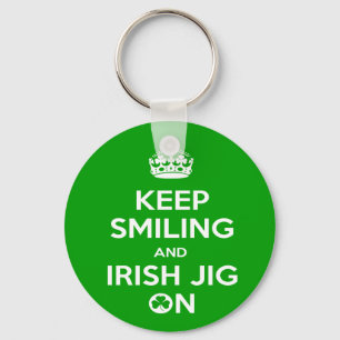 Chaveiro Irlandês Dançarino, Mantenha Calmo Chave Ring