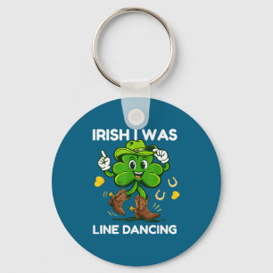 Chaveiro Irlandês estava dançando em linha divertido dia de