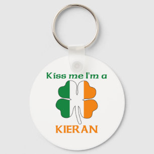 Chaveiro Irlandês personalizado me beija Eu sou Kieran