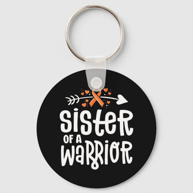 Chaveiro Irmã De Um Cancer De Leucemia Da Família Laranja G (Frente)