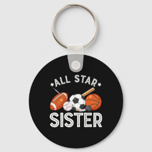 Chaveiro Irmã Estrela do Garoto do Aniversário Basquete Soc
