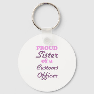 Chaveiro Irmã orgulhosa de um empregado da alfândega