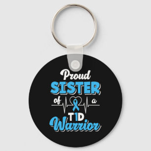 Chaveiro Irmã Orgulhosa De Um Guerreiro T1D Diabetes Aw