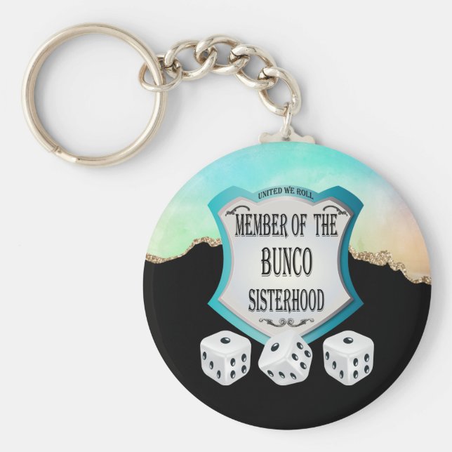 Chaveiro Irmandade dos Porcos Dourados Elegante Preto (Frente)