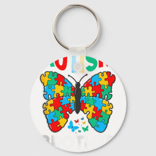 Chaveiro Irmão Autista Cunhado Borboleta Puzzle P Conscient