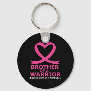 Chaveiro Irmão Cancer Da Mama De Um Guerreiro Coração Rosa 