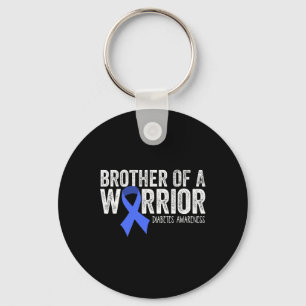 Chaveiro Irmão de um guerreiro T1D - Fita Azul Diabética