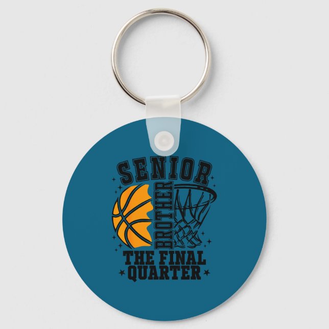 Chaveiro Irmão mais velho basquete o último quarto de jogo (Frente)