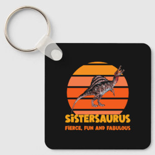 Chaveiro Irmãs Engraçadas Dinossauro Irmã Humor Design