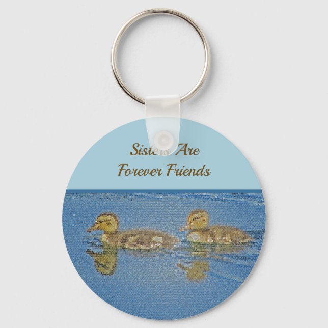 Chaveiro Irmãs para Amigos de sempre Ducklings Mosaic Sibli (Frente)
