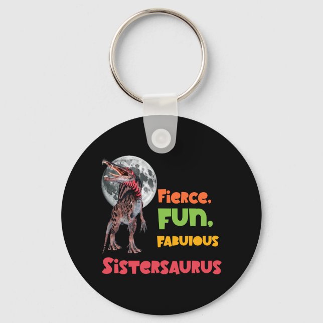 Chaveiro Irmãs Saurus Esquadrão de Dinossauros Irmãs Combin (Frente)