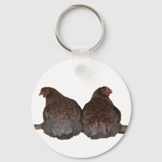 Chaveiro Irmãs - Wyandotte Hens Roosting lacrado de Azul