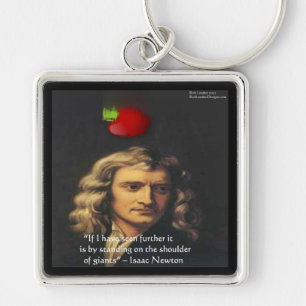 Chaveiro Isaac Newton "Giants Shoulders" Wisdom Gifes & Tee