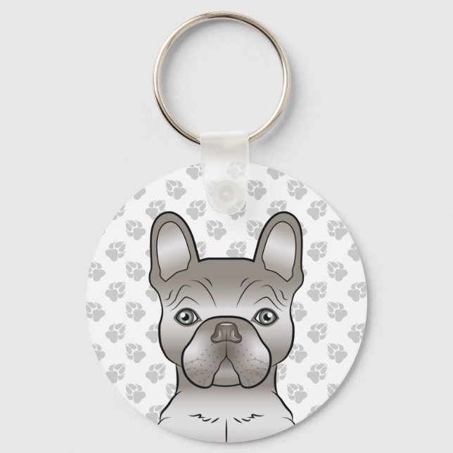 Chaveiro Isabella French Bulldog / Frenchie Cute Dog & Paws (Frente)