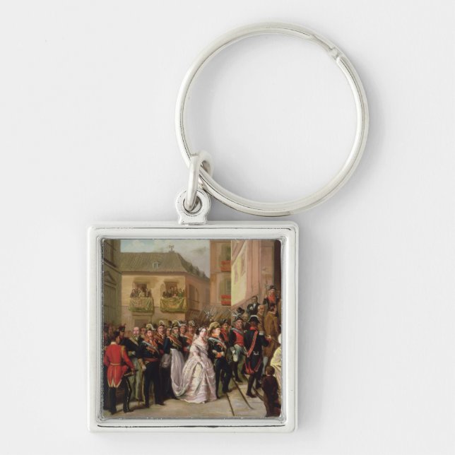 Chaveiro Isabella II da espanha e do seu marido (Frente)
