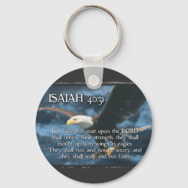 Chaveiro ISAIAH 40:31 Montagem com asas como EAGLES