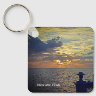 Chaveiro Islamoralda Flórida Sentada no Dock Sunrise