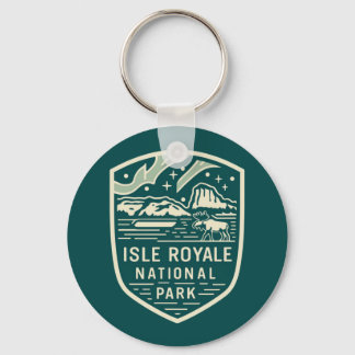 Chaveiro Isle Royale National Park Magical Night Emblem
