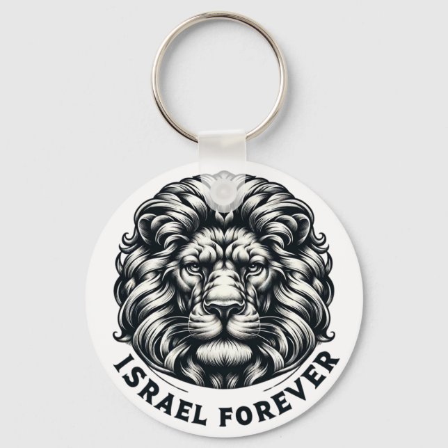 Chaveiro Israel Forever. Israel Lion of Judah.  keychain (Frente)