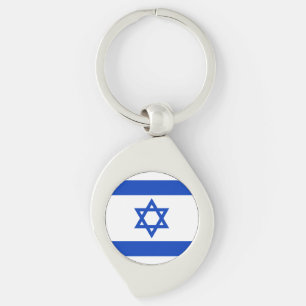 Chaveiro Israel sinaliza o patriótico branco-azul moderno