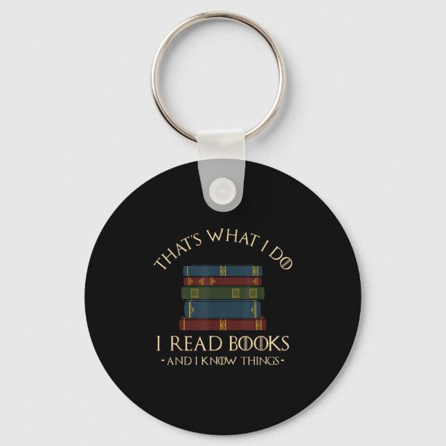 Chaveiro Isso É O Que Eu Faço Eu Leio Livros E Eu Sei Coisa (Frente)