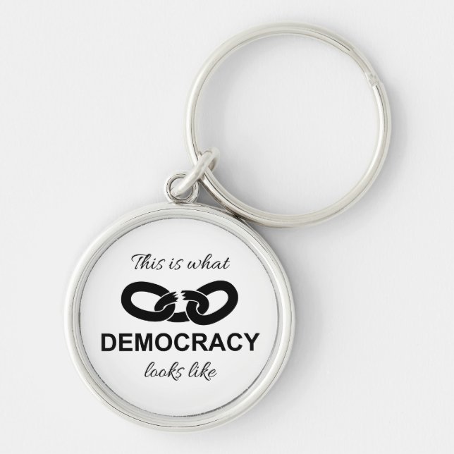 Chaveiro Isto é o que a Democracia Parece (Frente)