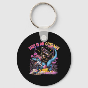 Chaveiro Isto é um Desenho Engraçado de Princesa Gata Monta