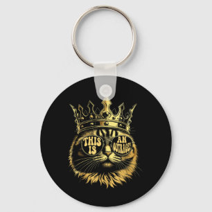 Chaveiro Isto é um Rei Princesa Gato Donut Dourado Divertid