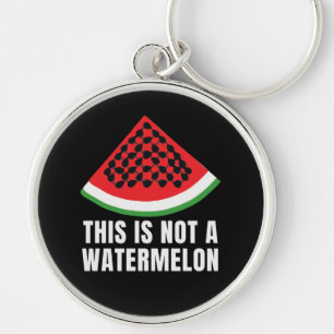 Chaveiro Isto não é uma melancia - keffiyeh palestino