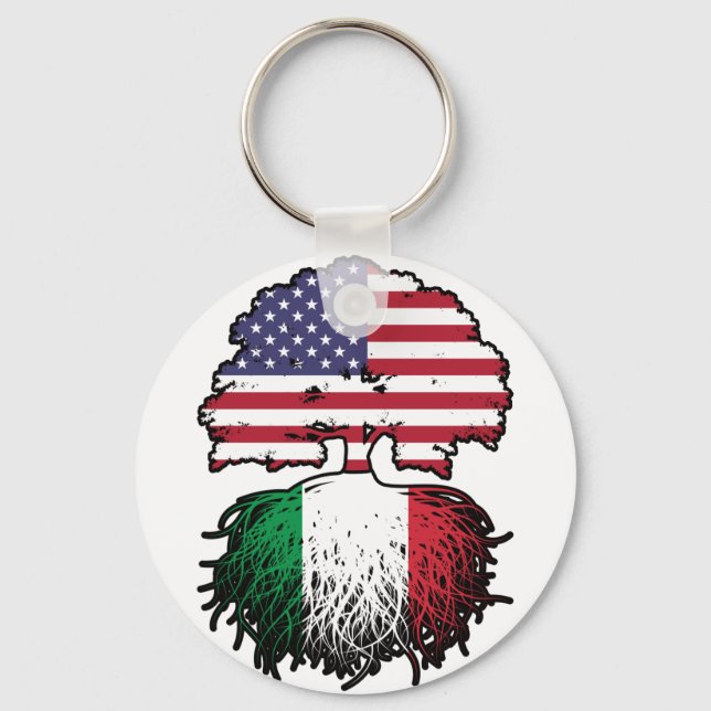 Chaveiro Itália Italiano americano EUA Estados Unidos Améri (Frente)