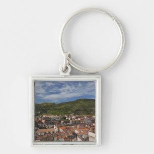 Chaveiro Itália, Sardenha, Bosa. Vista da cidade a partir d
