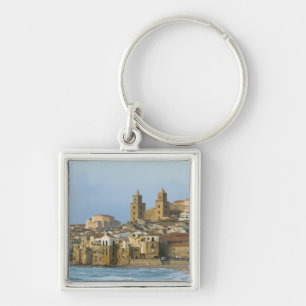 Chaveiro Itália, Sicília, Cefalù, Vista com Duomo a partir