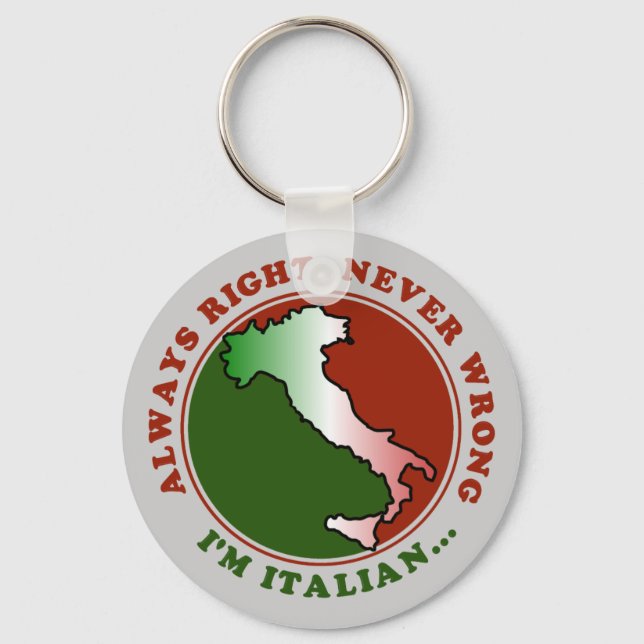 Chaveiro Italiano teimoso e engraçado (Frente)