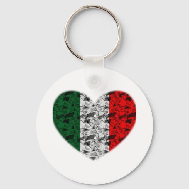 Chaveiro Italy Flag Heart (Frente)