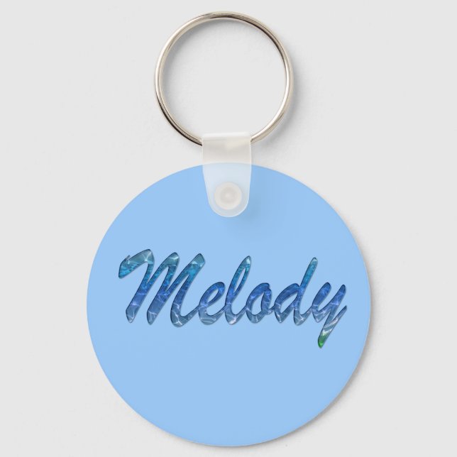 Chaveiro Item de presentes com marca de nome melody (Frente)