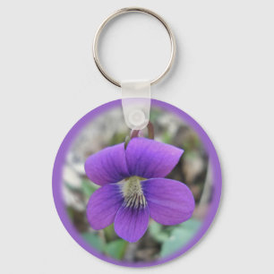 Chaveiro Itens de Coordenada de Flor Selvagem Violeta