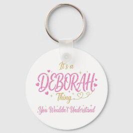 Chaveiro It's A Deborah Thing Pink Gold Women Gift
