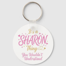 Chaveiro It's A Sharon Thing Pink Gold Women Gift