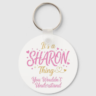 Chaveiro It's A Sharon Thing Pink Gold Women Gift