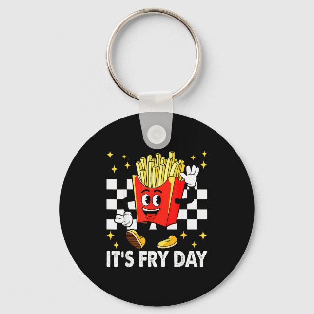 Chaveiro It's Fry Day - Funny French Fries Fast Food  (Frente)