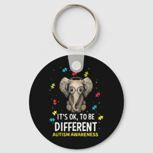 Chaveiro It's ok to be different elephant autism awareness