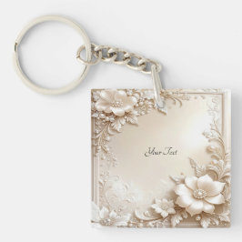 Chaveiro Ivory Flowers Keychain