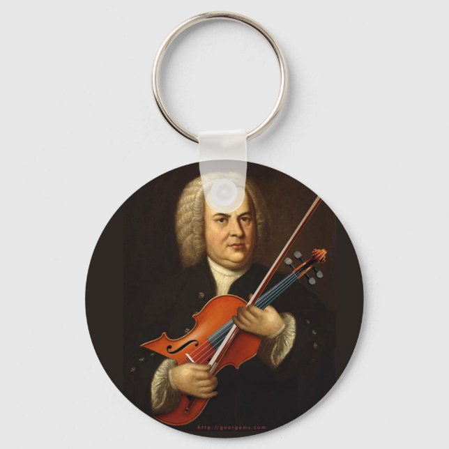 Chaveiro J.S. Bach com uma Viola (Frente)