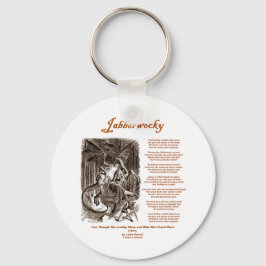 Chaveiro Jabberwocky Poem por Lewis Carroll (Adder Negro)
