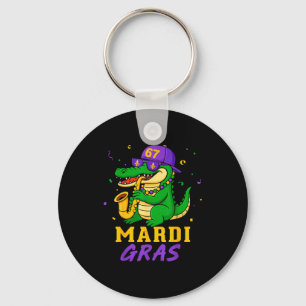 Chaveiro Jacaré de Mardi Gras para Crianças Meninos Homens