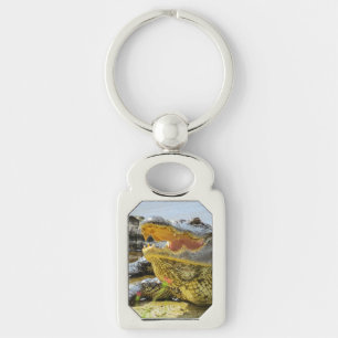 Chaveiro Jacaré. Frente a frente